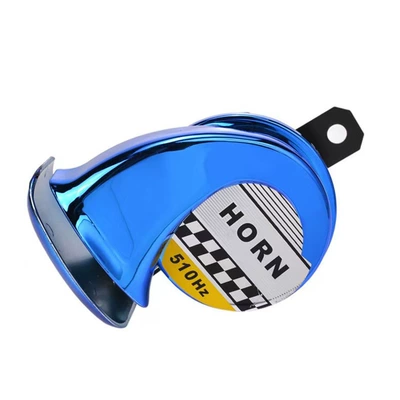Factory Direct Sales Car Snail Horn Motorcycle Horn 12V Vehicle-Mounted Electric Car Single High-Pitched Horn Wholesale (Car horn/tweeter) - blue