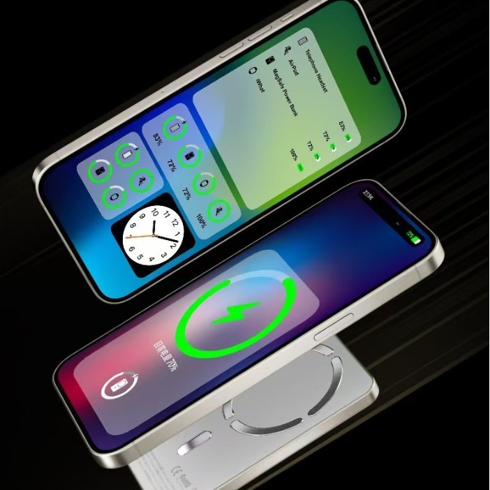 3C 新しいプライベートモデルワイヤレス磁気パワーバンク合金素材 5000 mAh Apple 15/16PD 高速充電に適しています|undefined
