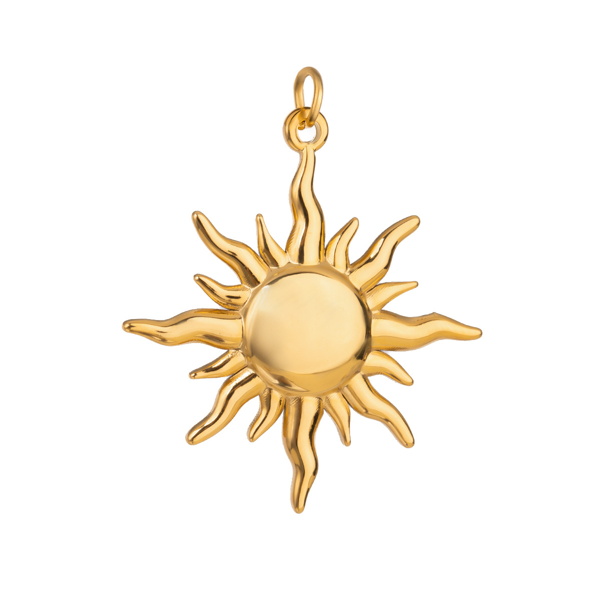 Wanxing Colgante de joyería transfronteriza europea y americana Xingyue 18k oro acero inoxidable joyería hidráulica solar colgante de accesorios grandes