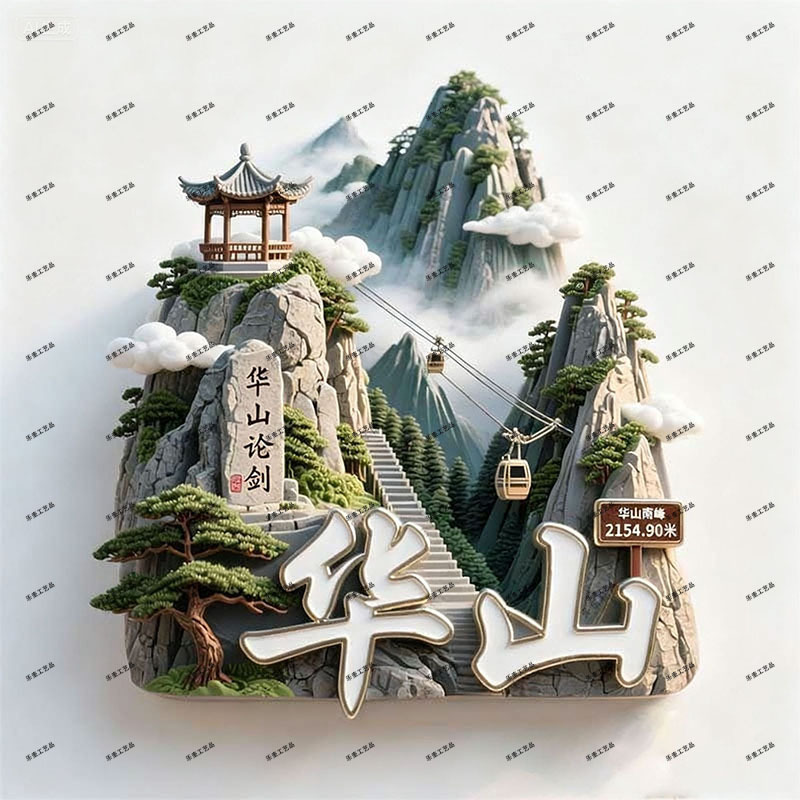 【华山】华山论剑金属浮雕立体冰箱贴门贴装饰纪念伴手礼文创礼物|undefined