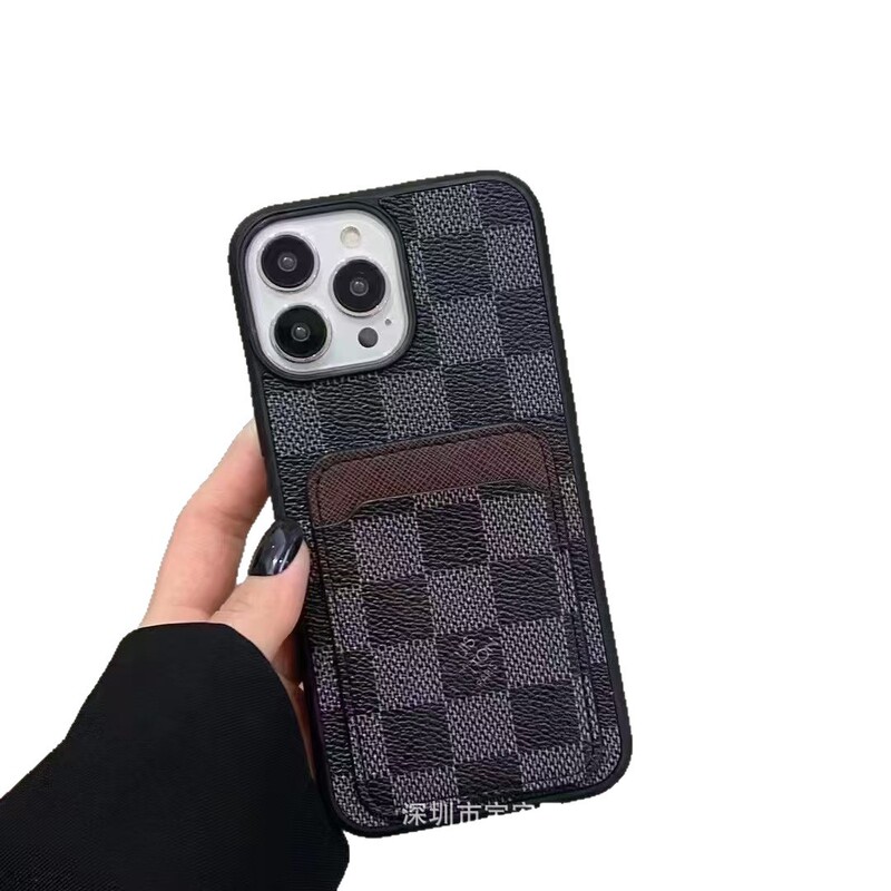 复古风贴皮保护壳适用iPhone17ProMax欧美卡包苹果17手机壳插卡16|undefined