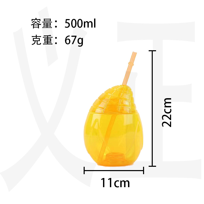 Comercio exterior transfronterizo mango plástico desechable taza de bebida mercado nocturno playa leche tienda de té restaurante taza de jugo al por mayor