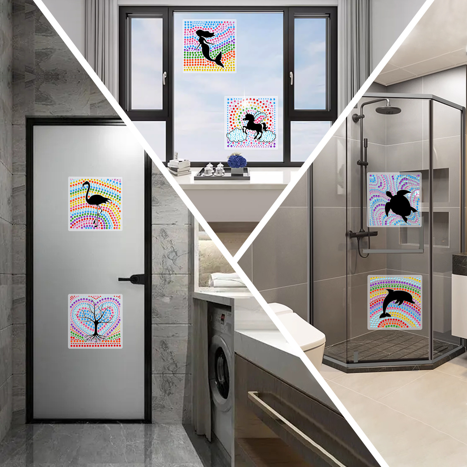 Venta caliente sirena pintura de diamantes pegatinas al azar pintura de mampostería de bricolaje pegatinas hechas a mano para niños dibujos animados cristal transparente diamante brillante