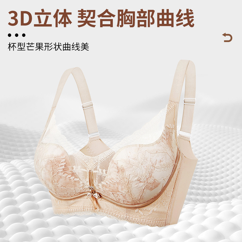 Sexy Thin No Steel Ring Gather-up Anti-sagging Adjustable Underwear Women's Bra Comfortable Lace Bra New Style