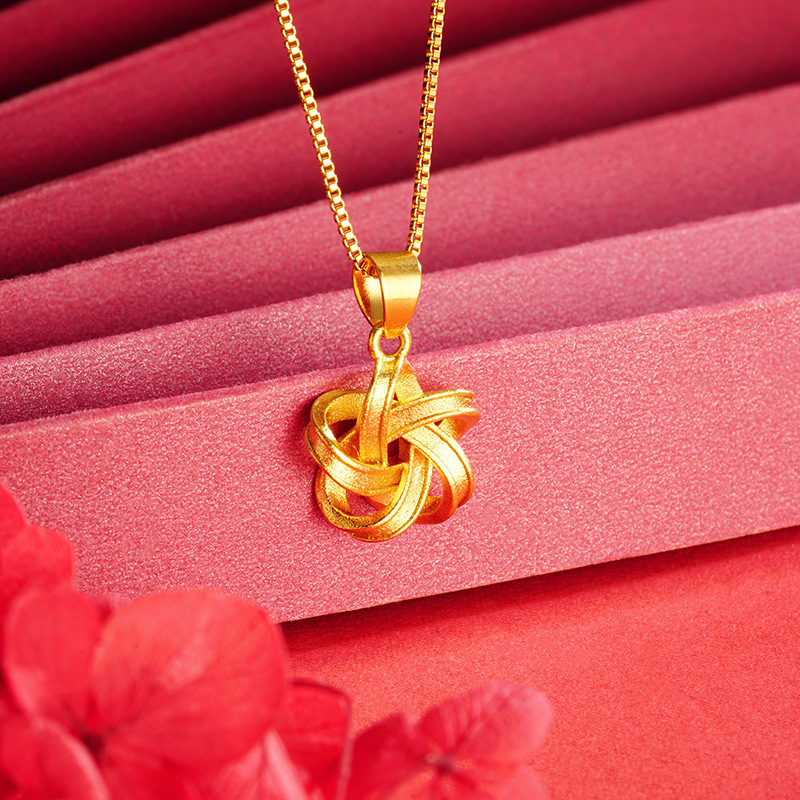 Nueva filigrana estrella colgante no se desvanece en imitación oro arena Joker niñas accesorios Vietnam Sha Jin