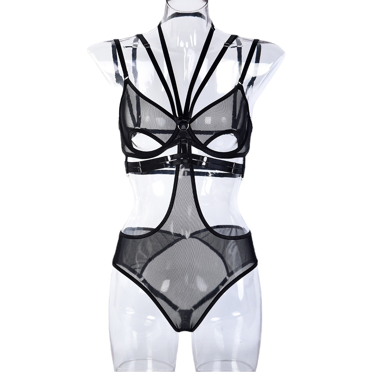 Mono sexy transfronterizo europeo y americano AliExpress 2022 nueva correa compleja mono de malla sexy 3256