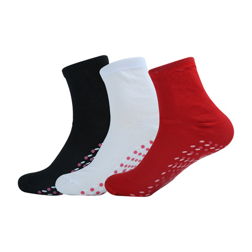 Massage acupoint Bagua anti-cold mid-calf socks self-heating socks health-care warm socks adhesive floor socks sweat-absorbing