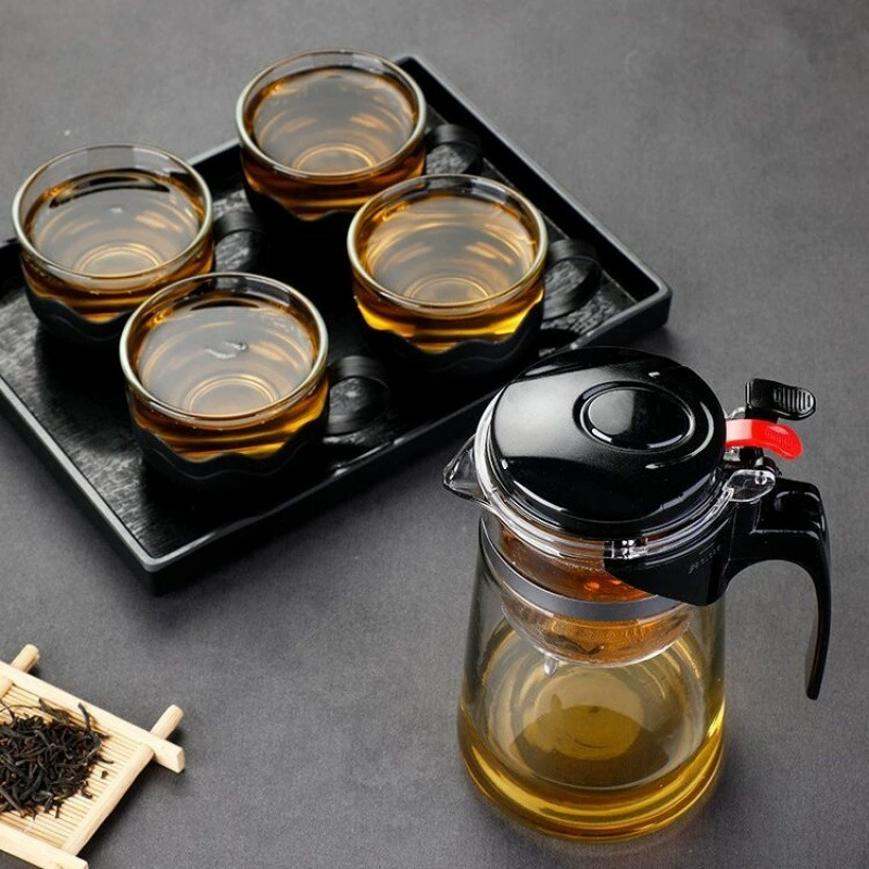 Glass teapot, flavored tea, tea cup, red (black) tea, filter, tea set