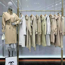 25秋大版型欧韩中长款气质收腰风衣剪标尾款清货十三行女装批发货