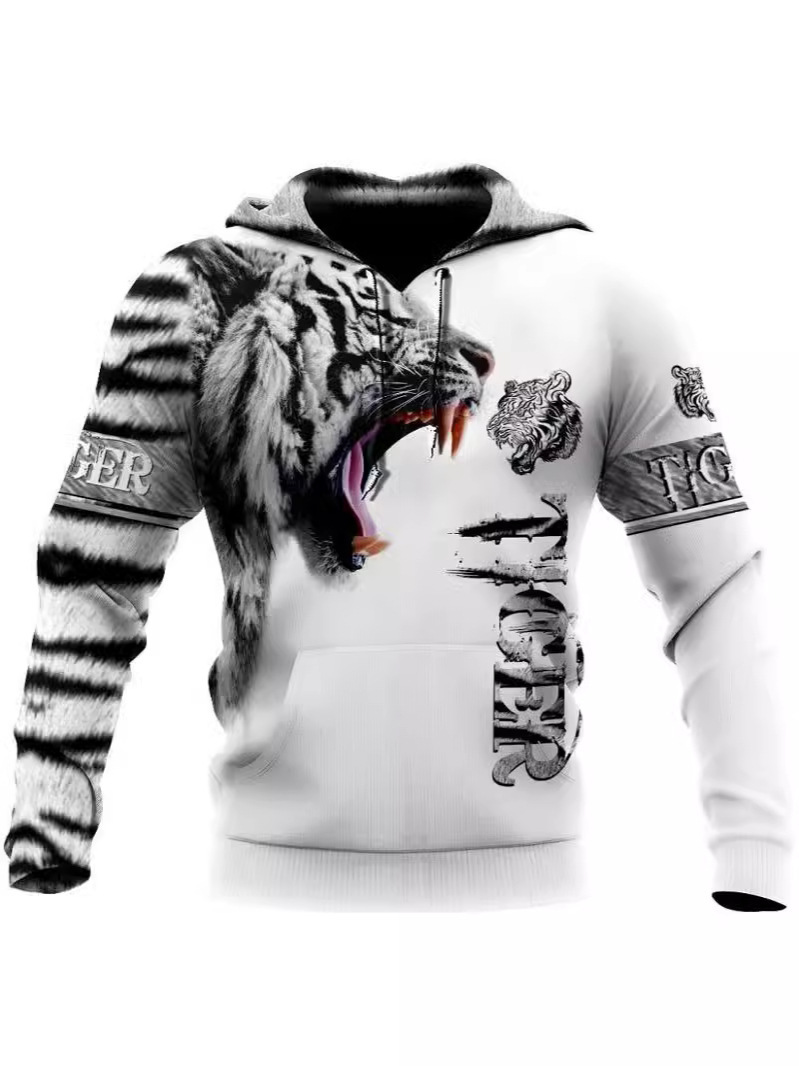 Sudadera con estampado 3D de leopardo y camuflaje para niño, sudadera con capucha._voghion.com