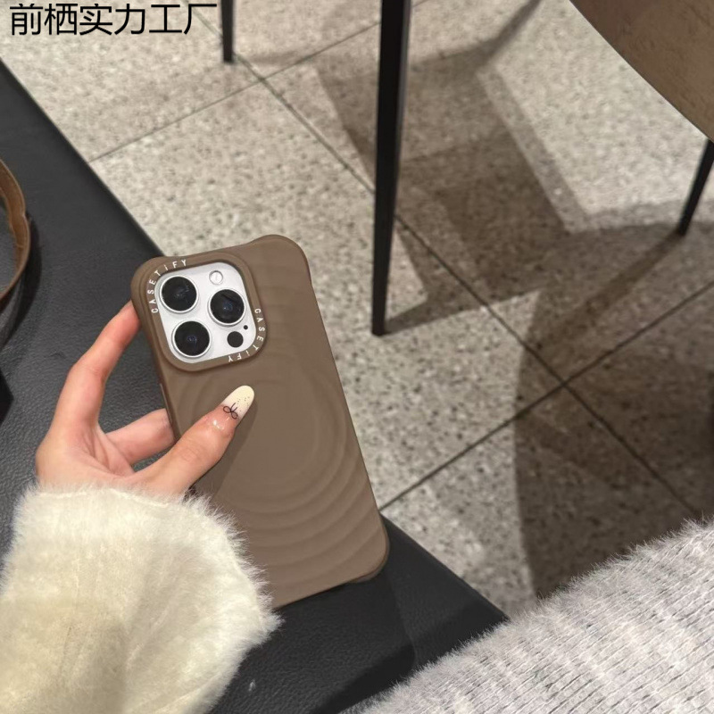 2025 New Casetify Wave Shell Suitable for Apple 16Promax Silicone Mobile Phone Case 15Pro Magnetic 13P