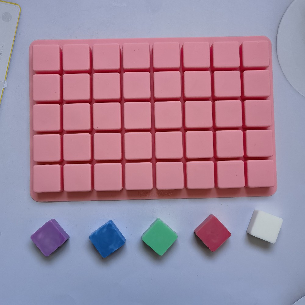 40 rejilla de hielo cuadrada continua 228 molde de silicona pastel helado pudín molde de postre jabón utensilios para hornear