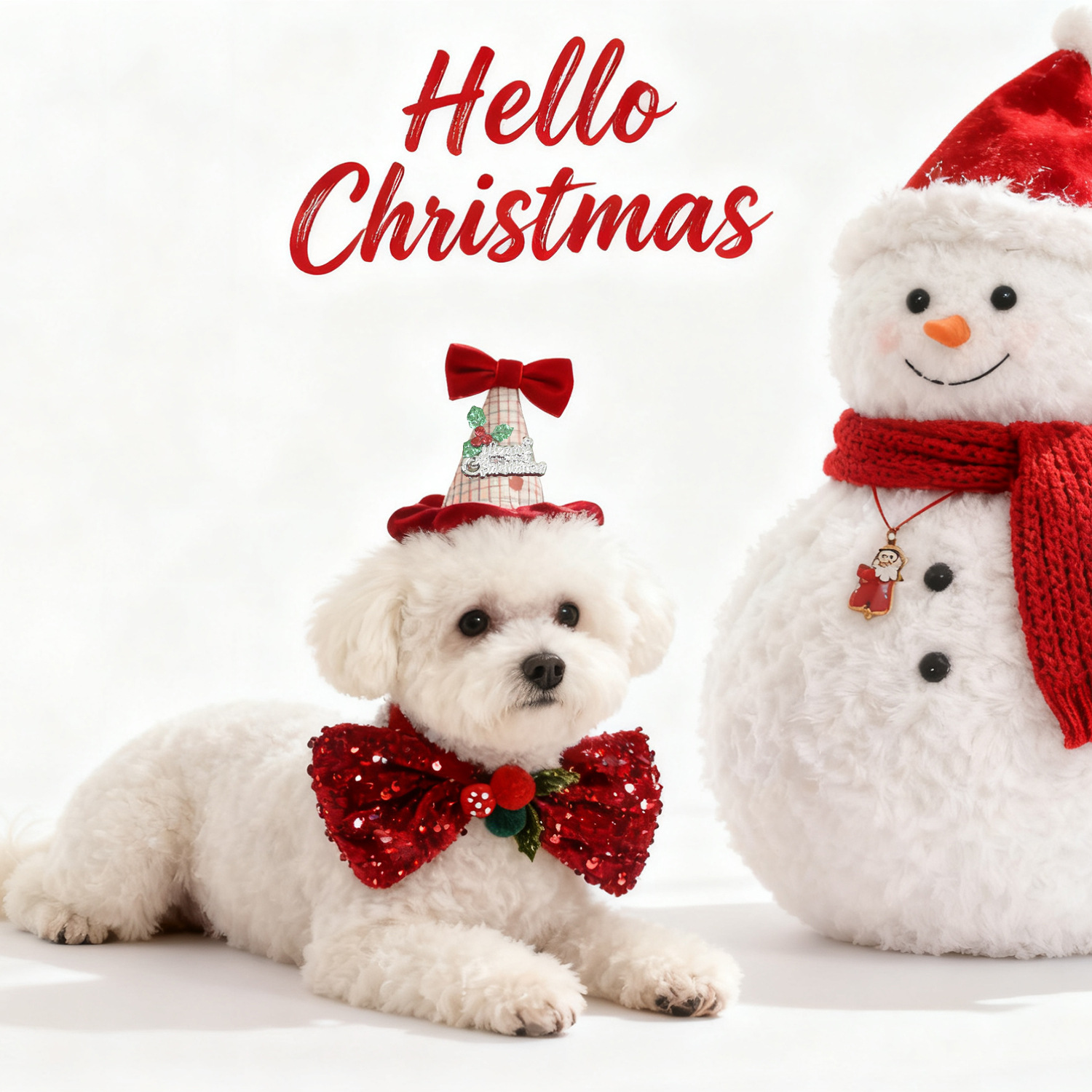 Mascotas de Navidad sequillas de seda collar de arco corbata rayas encaje sombrero pequeño estereoscópico vestido de gato y perro