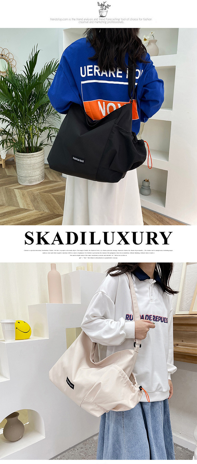 Korean-style canvas bag crossbody bag, women's backpack, simple and versatile, new trendy class bag, large-capacity student single-shoulder crossbody bag undefined