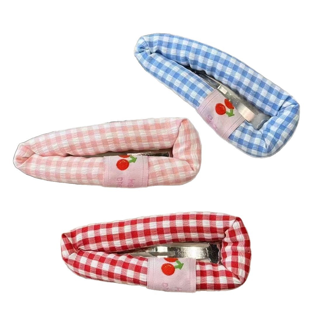 Pinza para el pelo con estampado de cerezas para niñas y flequillo_voghion.com