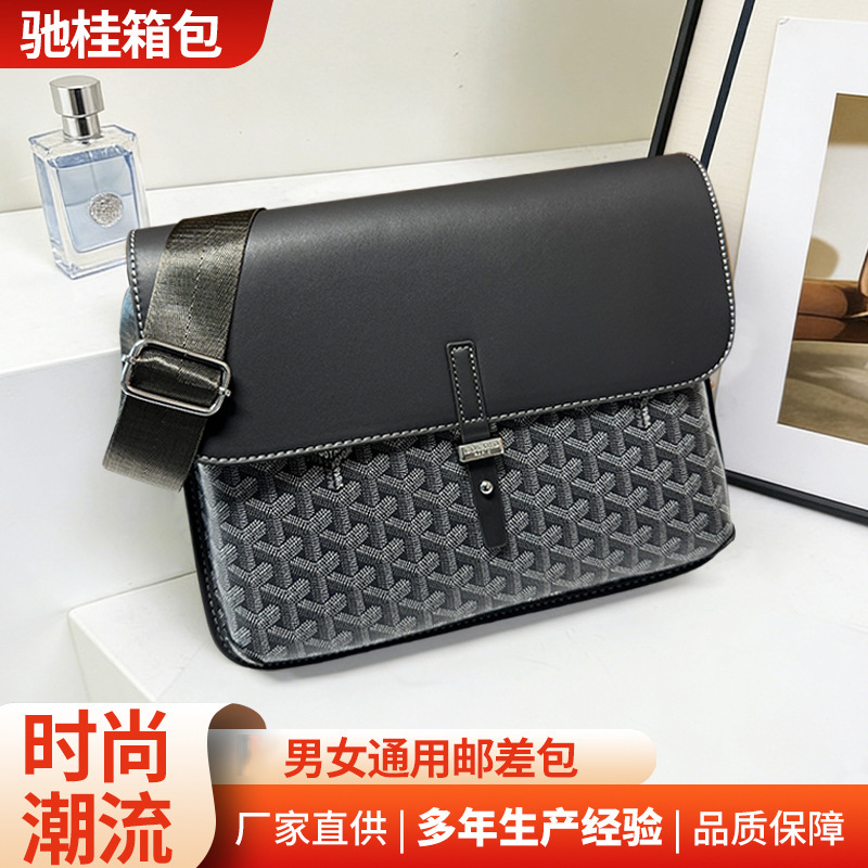 Cross-Border French-Style Dogtooth Goya Crossbody Bag for Women, New Shoulder Bag, Niche High-End Printed Messenger Bag