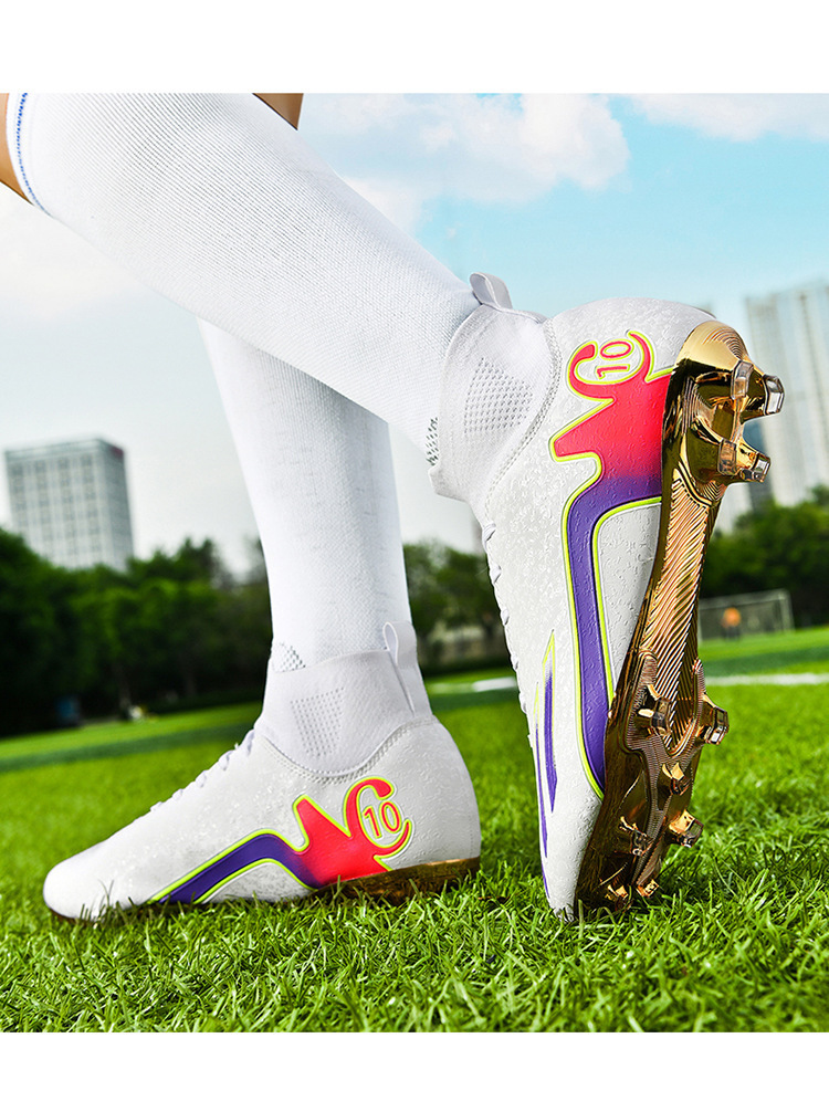 High-top Hallenfußballschuhe Mit Langen Stollen Für Training_voghion.com