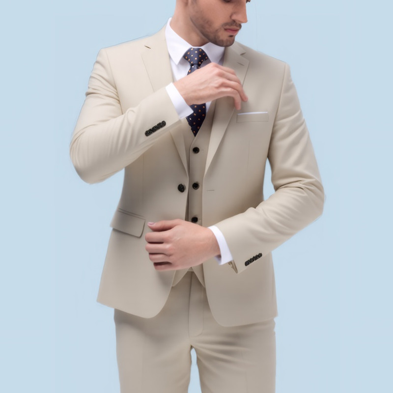 Abito da sposo da uomo 2025, vestibilità slim fit, casual da lavoro, tre pezzi, taglie forti_voghion.com