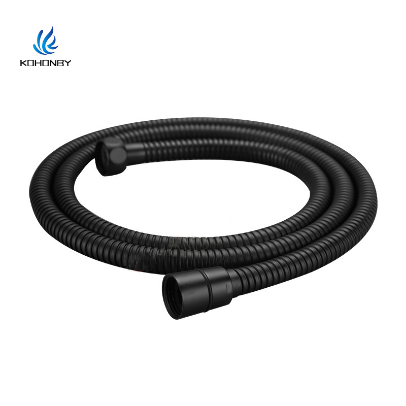 Factory direct supply 304 stainless steel black shower hose shower head hose 1.5 meters