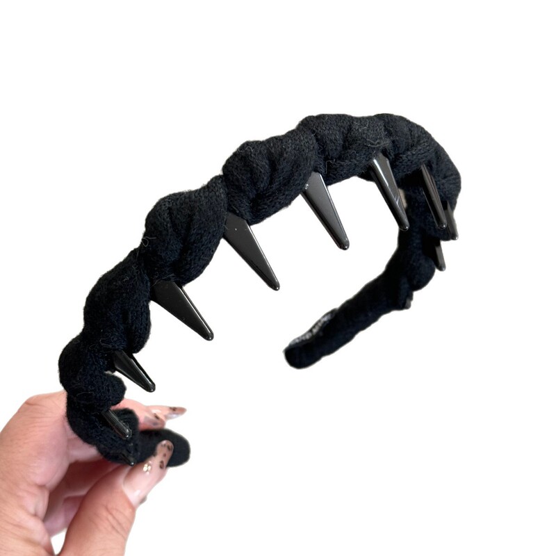 高品质缠绕麻花长齿发箍高颅顶压发洗脸头箍带齿防滑发卡发饰|undefined