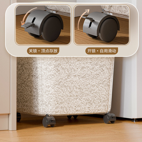 Food-grade household rice bucket, insect-proof and moisture-proof sealed rice container, flour and noodle bucket, storage jar, rice box, rice and grain storage box