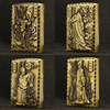 CW1001 Chinese classical bronze relief and oil lighter four famous beast company advertising logo printing words