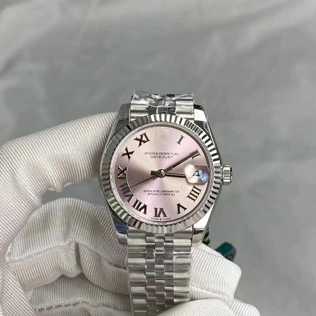 Double-Headed Laojia Men's and Women's Datejust Automatic Mechanical Watch Oyster Steel Strap Diamond Surface Sapphire Single Calendar