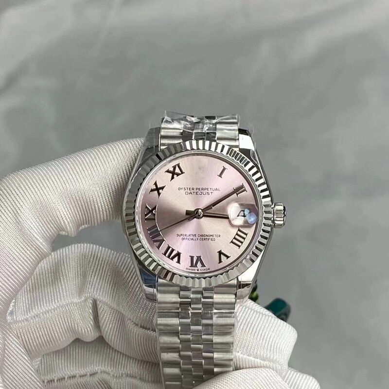 Double-Headed Laojia Men's and Women's Datejust Automatic Mechanical Watch Oyster Steel Strap Diamond Surface Sapphire Single Calendar