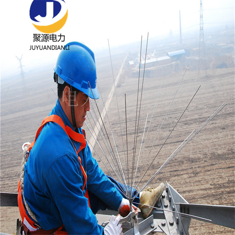 35kv电力线路防鸟刺 螺旋式镀锌钢丝防鸟刺 弹簧式防鸟害防鸟刺