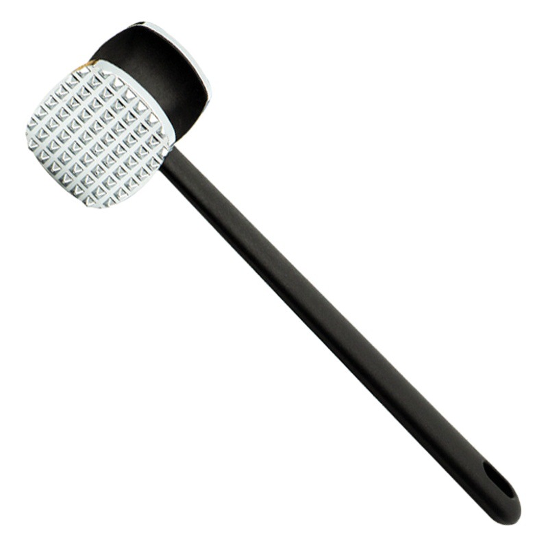 Spot new zinc alloy meat hammer NYLON + fiber handle double-sided meat hammer garlic hammer square loose meat hammer