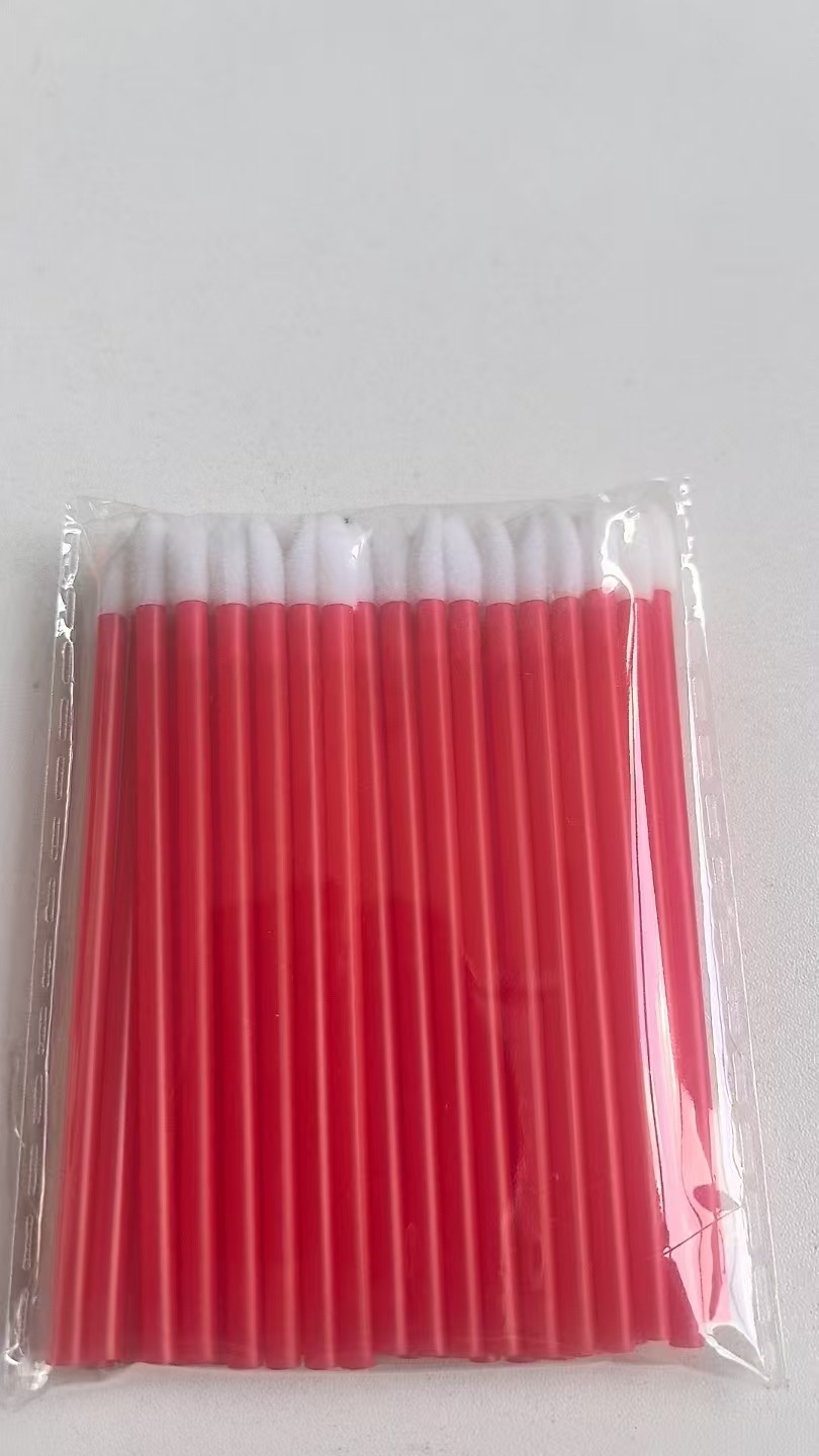 Pinceles flocados para labial 50 piezas de plástico y nylon con mango corto para maquillaje de labios image 17