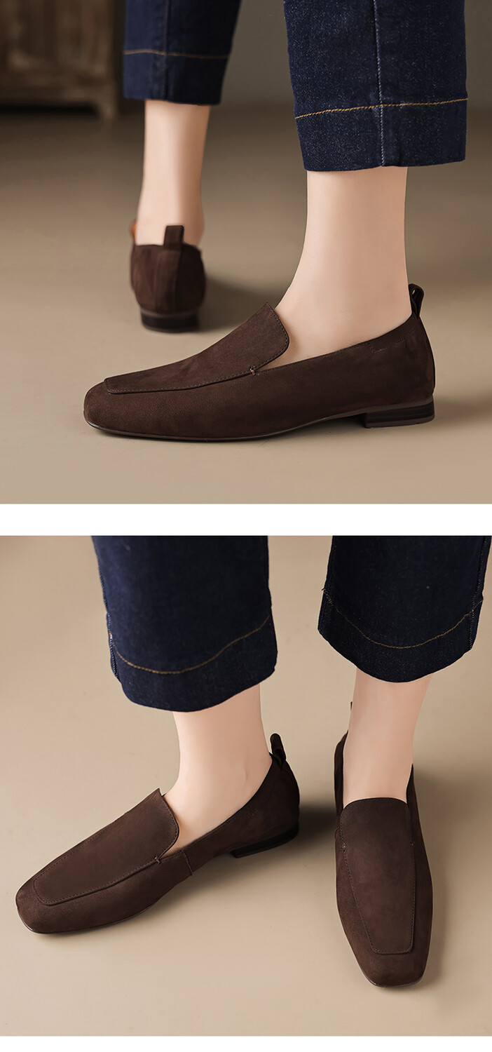 CHIKO Molly Square Toe Block Heels Loafers Shoes