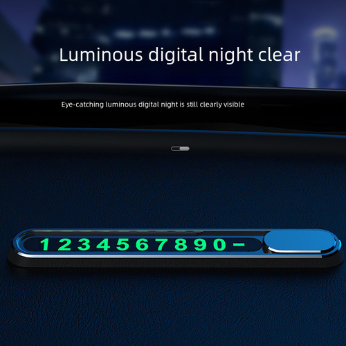 Temporary parking sign car number plate moving plate car hidden metal mobile phone call plate gift logo