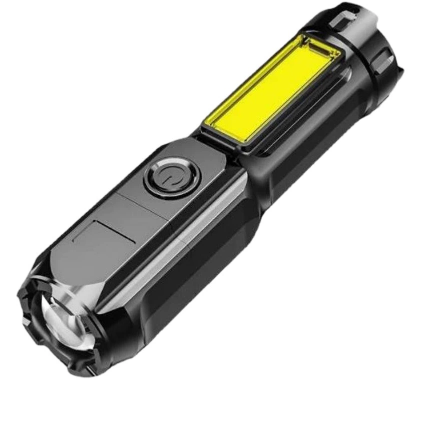 Трансграничный открытый бытовой перезаряжаемый светодиодный мини-фонарик Zoom портативный тактический фонарик COB оптом