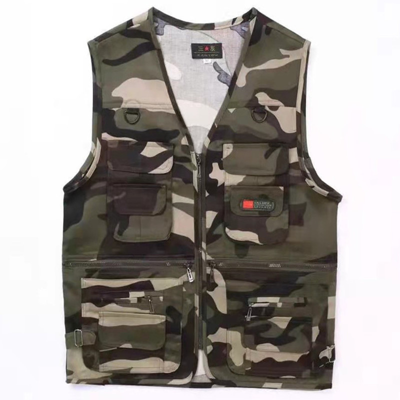 Men's Casual Multi-Functional Vest, Waterproof, Quick-Drying, Outdoor Sports Photography Vest, Workwear, Casual and Fashionable