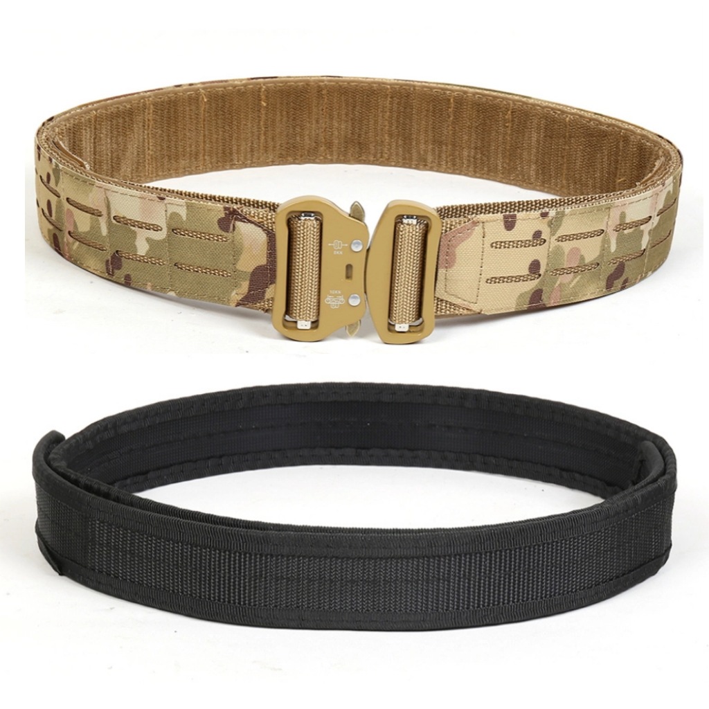 Cinturón Táctico de Doble Capa de Amazon, Cinturón Multifuncional Simple de Liberación Rápida para Entusiastas Militares, Cinturón Tejido para Hombre en Existencia