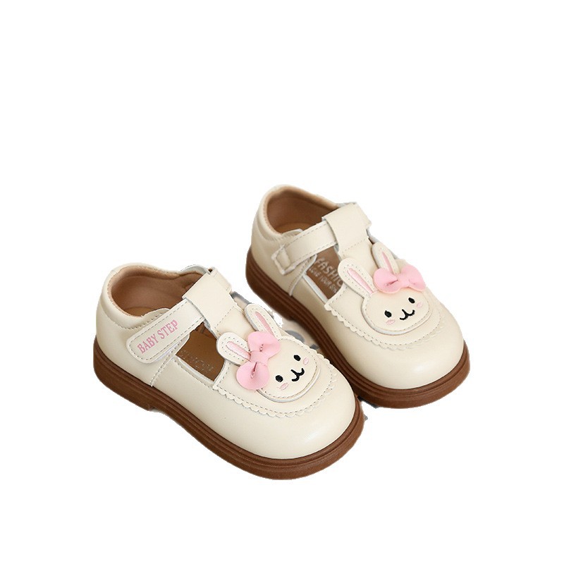 Niñas bonitas zapatos de conejo 2026 verano nuevo bebé Mary Jane Leaf zapatos suaves zapatos antideslizantes