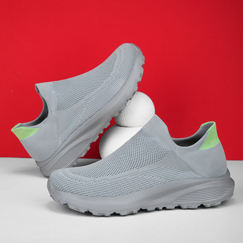 Zapatos para niños nuevos zapatos para hombre 2025 zapatos casuales tejidos voladores zapatos para pies zapatos casuales de gran tamaño calcetines zapatos anchos zapatos deportivos