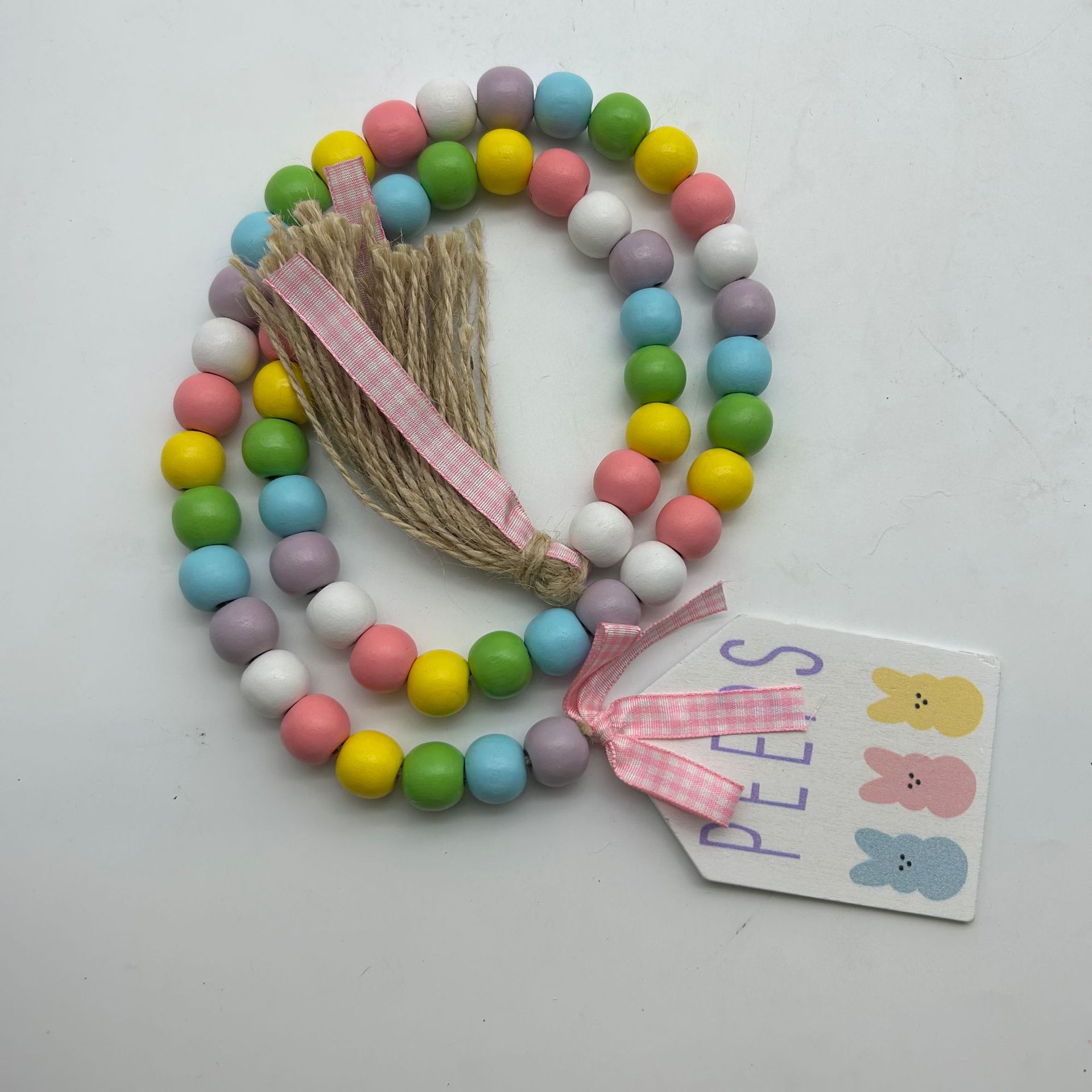 Casa de Pascua adornos madera 6 colores borla cuentas con cuerda estilo conejo marca decoración del hogar partido