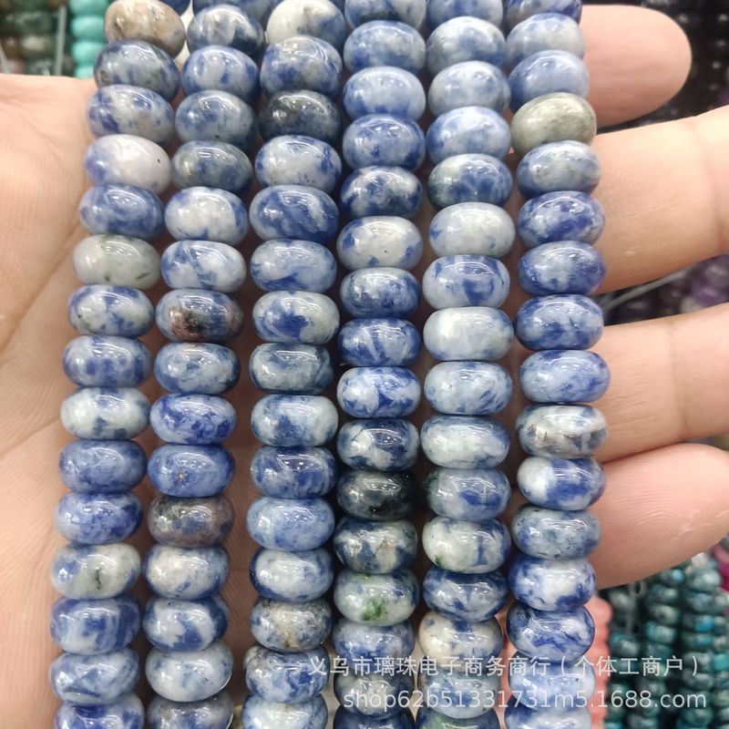 6x10mm天然石水晶玛瑙算盘珠隔片散珠串珠diy饰品手链项链配件批|undefined