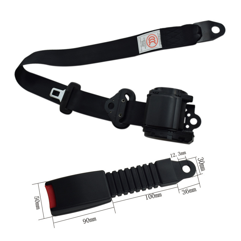 Car Seat Belt for Passenger and Cargo Vehicles, Driver and Passenger Side, Diagonal Shoulder Type, Automatic Retracting Three-Point Emergency Locking Seat Belt