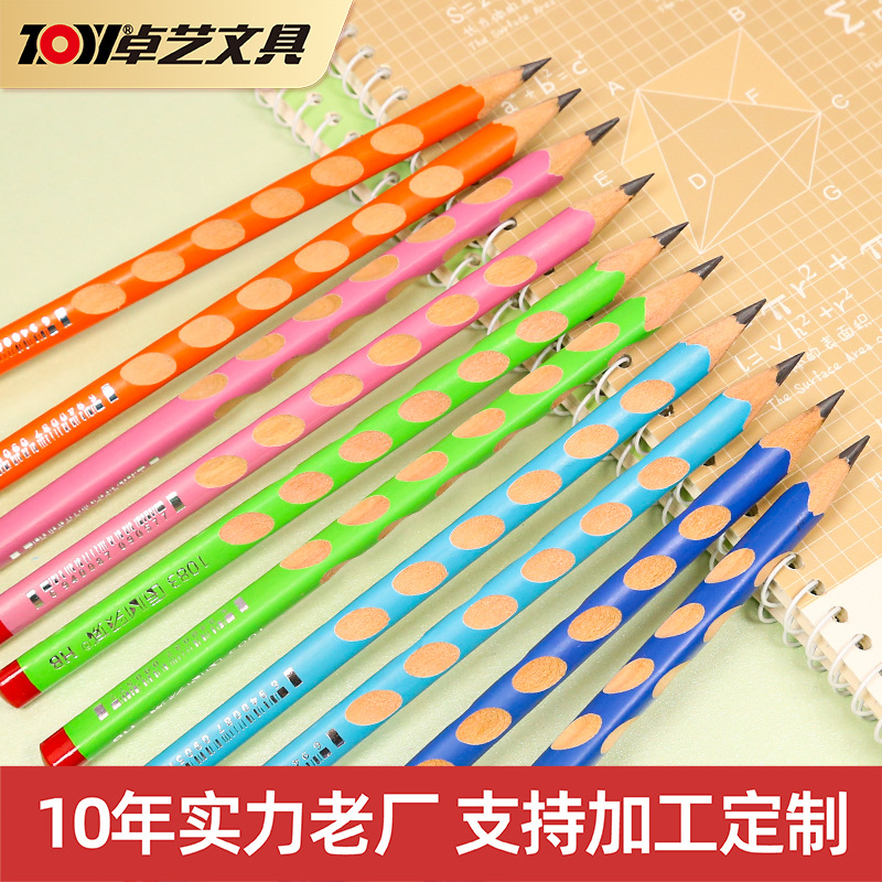 Strap grueso Strap delgado triángulo agujero de lápiz de corrección de postura de escritura práctica de escritura 2bhb lápiz LOGO personalizado