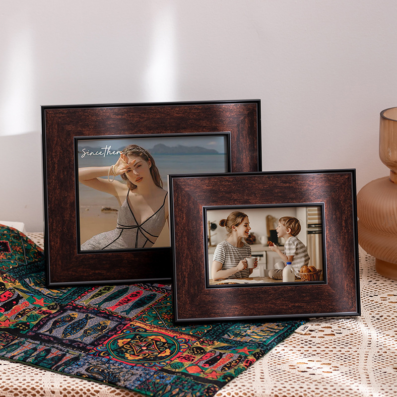 Retro Picture Frame Photo Frame Decoration Customized Large Size Simple Square American Oil Painting Frame Framed Self-Assembled Picture Frame Hanging Retro Picture Frame Photo Frame Decoration Customized Large Size Simple Square American Oil Painting Frame Framed Self-Assembled Picture Frame Hanging