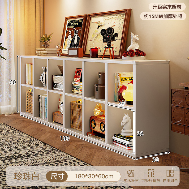 Gabinete de madera maciza estilo antiguo estante de libro Kalak estante de piso estante de jardín de infantes de ocho tablero armario de almacenamiento integrado