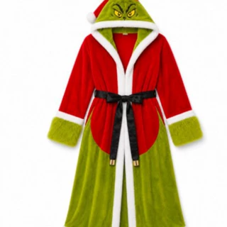 跨境爆款万圣节绿毛怪格林奇cosplay连体服睡衣服装装扮表演服
