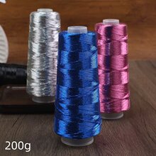 银色包芯纱包芯银线Feve同款闪银特色沙滩包钩包线diy手工编织线