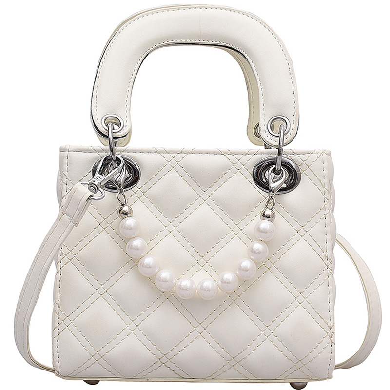 De alto grado francés nicho bolsa 2021 nueva moda rombo perla bolso bandolera Diana bolsa