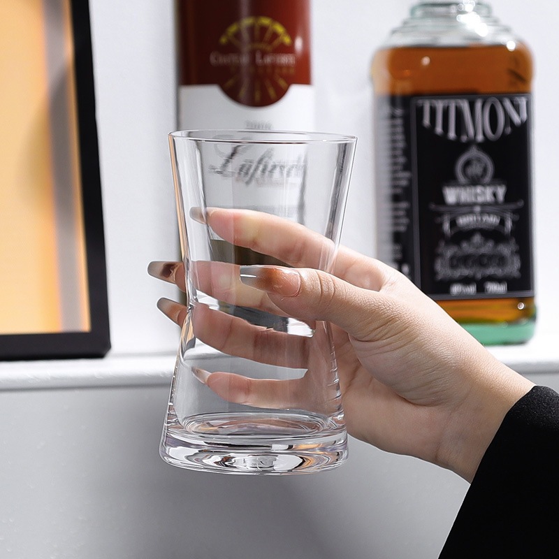 Taza de jugo personalizada moderna y creativa, taza de soda de vidrio, taza de limón, taza de café latte americana