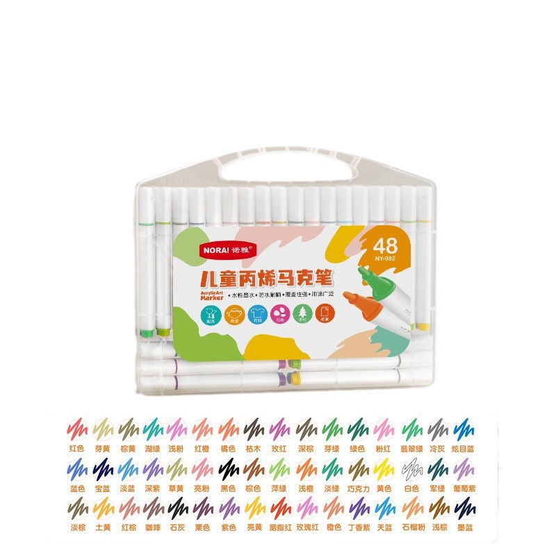 Noah niños acrílico marcador pincel mayorista estudiantes de arte pintura acuarela pincel de graffiti DIY pincel de color