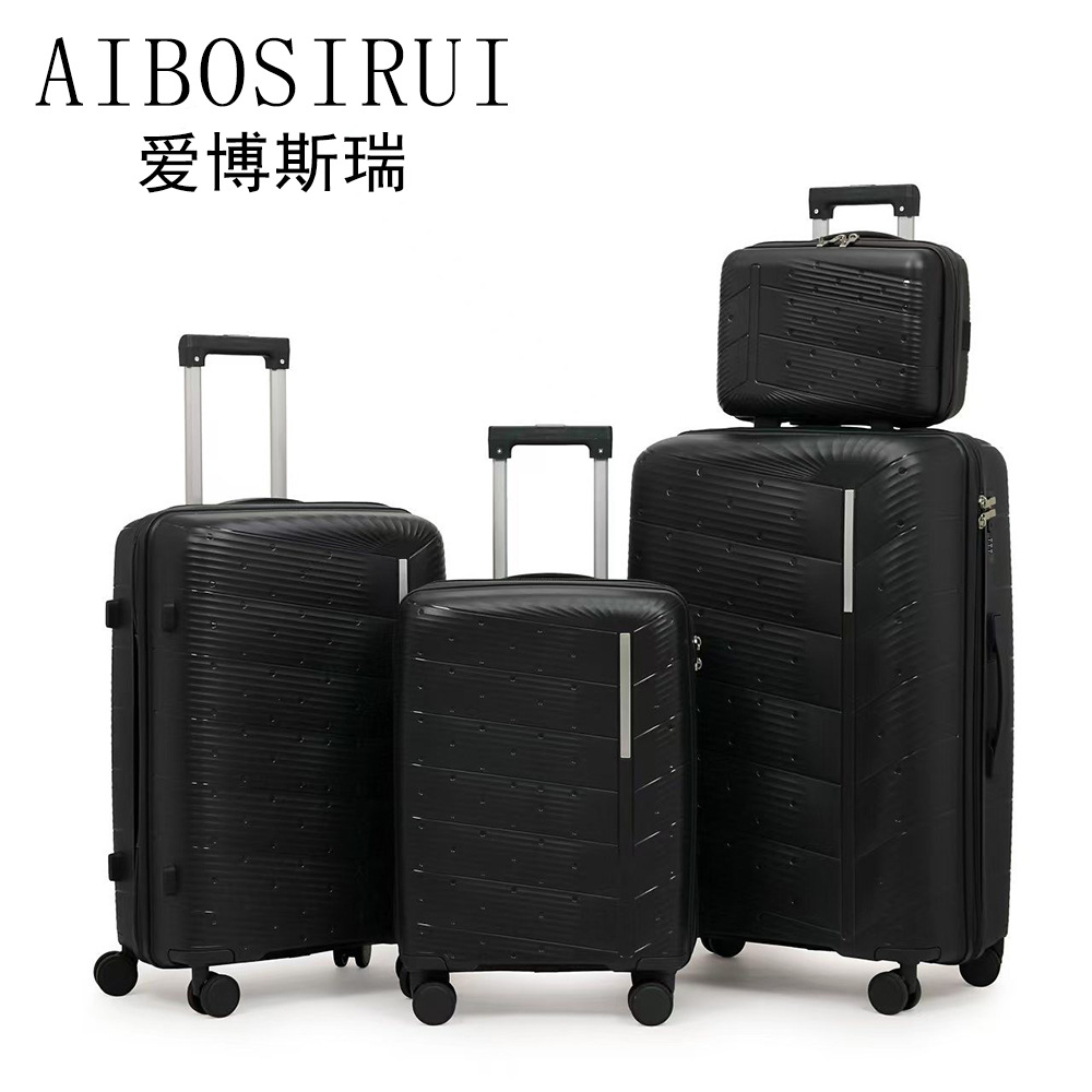 Procesamiento personalizado de cuatro piezas caja de tracción silenciosa rueda universal cremallera maleta de 20 pulgadas caja de cifrado maleta